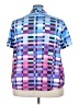 Unbranded 100% Polyester Color Block Purple Short Sleeve Blouse Size 4X - photo 2