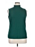 CeCe Stripes Green Sleeveless Turtleneck Size XL - photo 1
