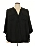Torrid 100% Polyester Black 3/4 Sleeve Blouse Size 3X Plus (3) - photo 1
