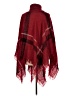 Unbranded 100% Acrylic Red Poncho One size - photo 2