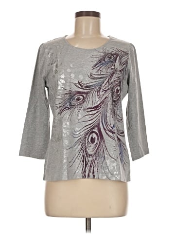 Zenergy by Chico's 3/4 Sleeve T-Shirt (view 1)