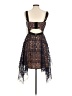Self-Portrait 100% Polyester Black Cocktail Dress Size 8 - photo 2