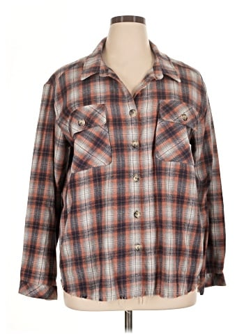 Democracy Long Sleeve Button-Down Shirt (view 1)