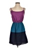 Bebop 100% Polyester Color Block Purple Casual Dress Size S - photo 1