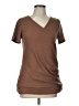 Assorted Brands Brown Short Sleeve Top Size L - photo 1