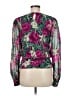 Rimini Green Black Long Sleeve Blouse Size M - photo 2