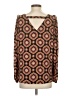 Ann Taylor LOFT 100% Polyester Brown Long Sleeve Blouse Size S - photo 2