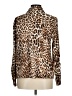 Bold Elements 100% Polyester Animal Print Brown Long Sleeve Blouse Size M - photo 2
