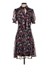 DKNY 100% Polyester Floral Blue Casual Dress Size 4 - photo 1