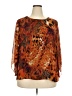 C established 1946 100% Polyester Orange 3/4 Sleeve Blouse Size 18-20W - photo 1