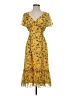 Max Studio 100% Polyester Floral Yellow Casual Dress Size XS - photo 1