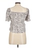 Urban Romantics 100% Rayon Silver Short Sleeve Top Size M - photo 2