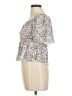 Urban Romantics 100% Rayon Silver Short Sleeve Top Size M - photo 5