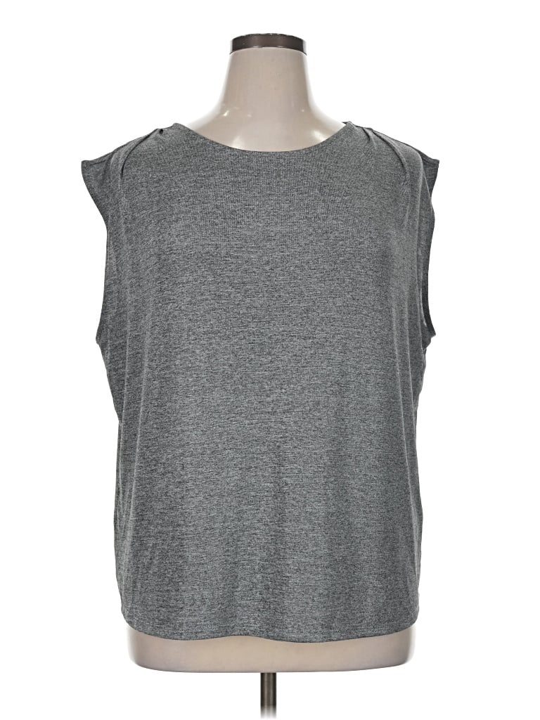 Pre-owned H By Halston Sleeveless T-shirt In Gray