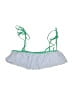 J.Crew Stripes Green Blue Swimsuit Top Size M - photo 1