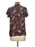 Lands' End 100% Polyester Paisley Burgundy Short Sleeve Blouse Size 10 - photo 2