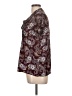 Lands' End 100% Polyester Paisley Burgundy Short Sleeve Blouse Size 10 - photo 5