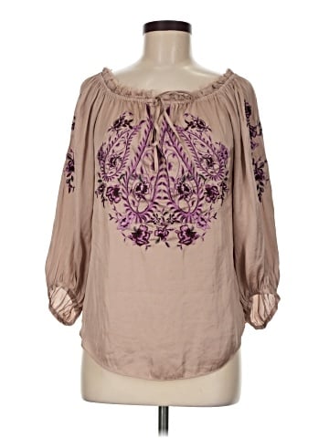 White House Black Market 3/4 Sleeve Blouse (view 1)