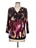 Compliments Burgundy 3/4 Sleeve Blouse Size L - photo 1