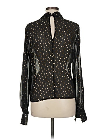 Aqua Long Sleeve Blouse (view 2)