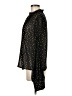 Aqua 100% Polyester Polka Dots Black Long Sleeve Blouse Size M - photo 5