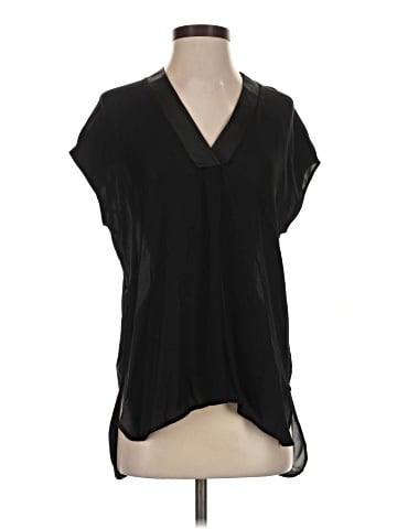 Vince. Short Sleeve Silk Top (view 1)