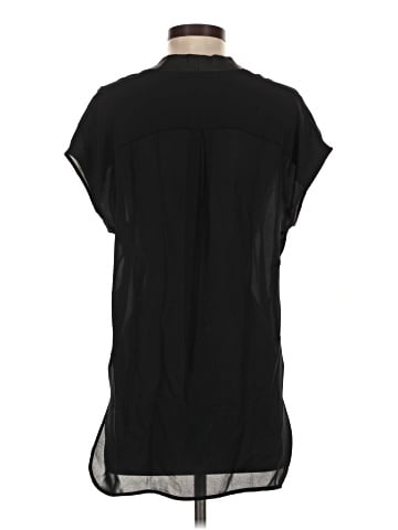 Vince. Short Sleeve Silk Top (view 2)