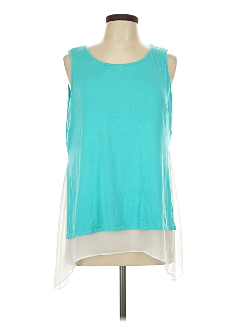 Pre-owned Worthington Sleeveless Top Teal Scoop Neck Tops