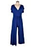 VKY & CO Solid Blue Jumpsuit Size L - photo 1