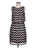 SLNY 100% Polyester Chevron-herringbone Black Casual Dress Size 12 - photo 1