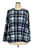 Real Essentials Plaid Blue Long Sleeve T-Shirt Size 2X - photo 1