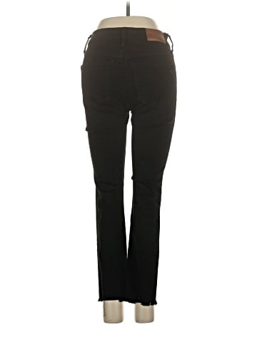 Madewell 9" Mid-Rise Skinny Crop Jeans in ISKO Stay Black&trade;: Raw-Hem Edition (view 2)
