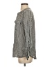 dalia 100% Rayon Houndstooth Gray Long Sleeve Blouse Size S - photo 5