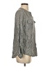 dalia 100% Rayon Houndstooth Gray Long Sleeve Blouse Size S - photo 4