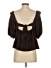En Saison 100% Polyester Brown 3/4 Sleeve Blouse Size S - photo 2