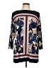 JM Collection Blue 3/4 Sleeve Blouse Size L - photo 1