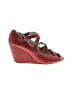 Faryl Robin Color Block Burgundy Red Wedges Size 10 - photo 1