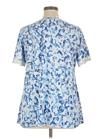 LOGO by Lori Goldstein Short Sleeve Blouse (view 2)