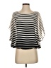 Iz Byer Stripes Black Gray Short Sleeve Top Size S - photo 1