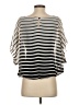 Iz Byer Stripes Black Gray Short Sleeve Top Size S - photo 2