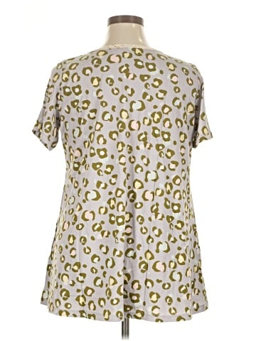 LOGO by Lori Goldstein Short Sleeve Blouse (view 2)
