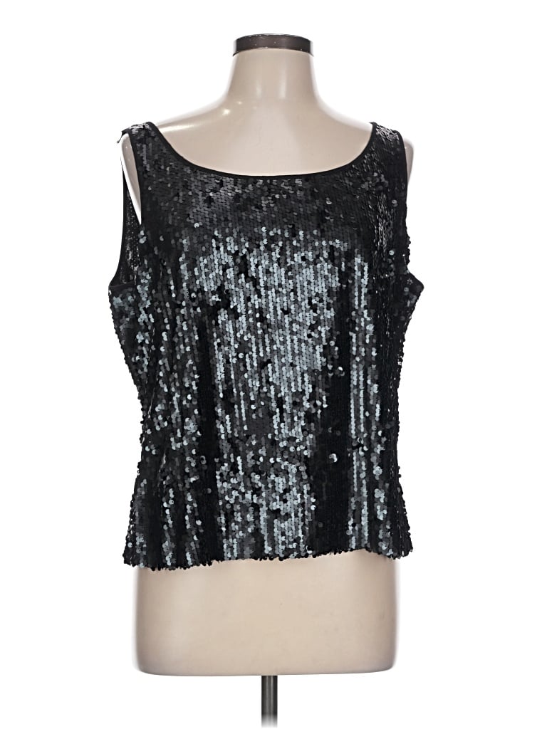 Pre-owned Doncaster Collection Sleeveless Blouse In Silver