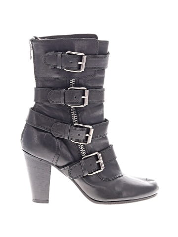 Chloé Leather Buckle Mid Calf Boots (view 1)