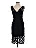 Milly 100% Polyester Floral Solid Black Cocktail Dress Size 4 - photo 1