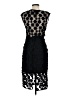 Milly 100% Polyester Floral Solid Black Cocktail Dress Size 4 - photo 2