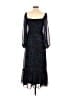 Just... Taylor 100% Polyester Animal Print Blue Cocktail Dress Size S - photo 2