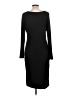 Express Solid Black Casual Dress Size L - photo 2