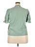 Unbranded 100% Polyester Green Short Sleeve Blouse Size XXL - photo 2