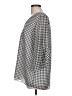 Calvin Klein 100% Polyester Checkered-gingham Gray 3/4 Sleeve Blouse Size L - photo 5