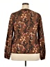 Unbranded 100% Polyester Brown Long Sleeve Blouse Size XXL - photo 2